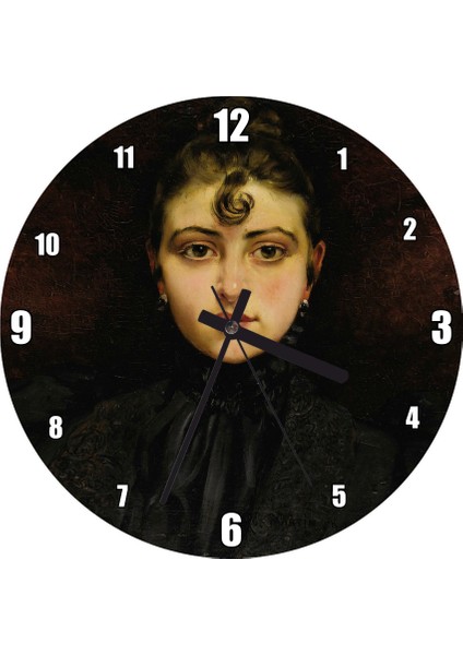Cakatablo François Martin Kavel Fransa Catherine La Rose Portre Duvar Saati (Çap 50X50 cm )