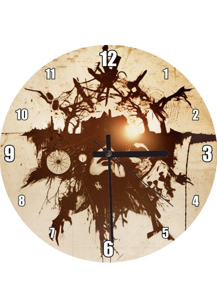 Cakatablo Ölümcül Deney Alternatif Afiş Duvar Saati (Çap 50X50 cm )