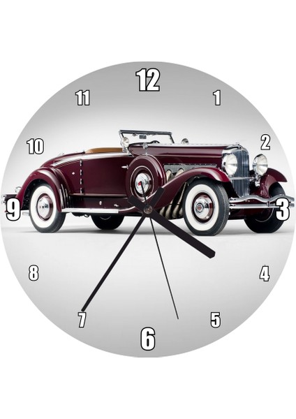 Cakatablo Duesenberg Model J 1920-1929 Duvar Saati (Çap 50X50 cm )