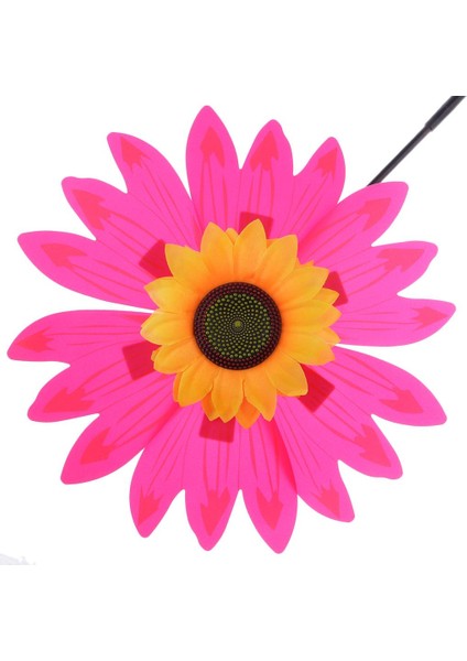 36 cm Dıy Ayçiçeği Fırıldak Rüzgar Rotator Çocuk Açık Bahçesi Oyuncak Gül Kırmızı (Yurt Dışından)