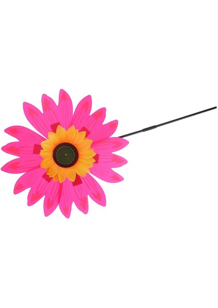 36 cm Dıy Ayçiçeği Fırıldak Rüzgar Rotator Çocuk Açık Bahçesi Oyuncak Gül Kırmızı (Yurt Dışından)
