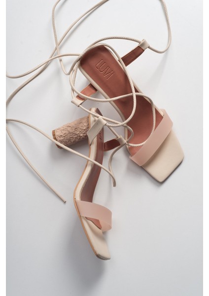 801 Ten Cilt Topuklu Kadın Sandalet