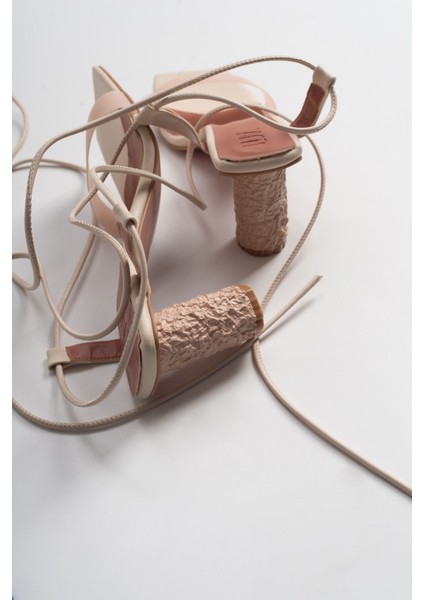 801 Ten Cilt Topuklu Kadın Sandalet modelleri