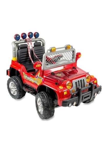 Akülü Çocuk Arabası Aliş 504 Kumandasız Mega Jeep 2 Kişilik Beyaz