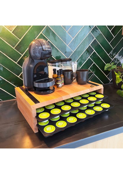 Dolce Gusto Ahşap Kapsül Tutucu - 70 Bardaklık modelleri