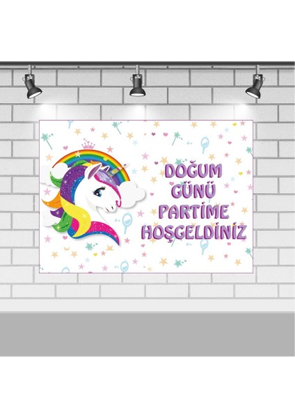 Unicorn Doğum Günü 50X70 cm Unicorn Doğum Günü Afişi