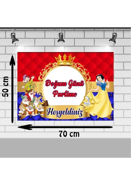 Pamuk Prenses Parti Malzemeleri 16 Kişilik 50X70 cm Afişli Masa Etekli Set indirimleri