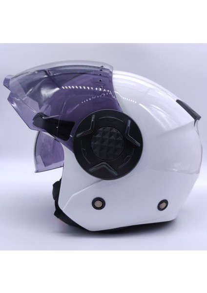 Mts -625 Güneş Vizörlü Açık Kask (Beyaz)