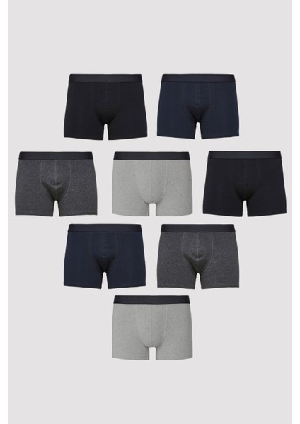 Erkek Karışık Boxer 8'li Paket Pamuklu Likralı