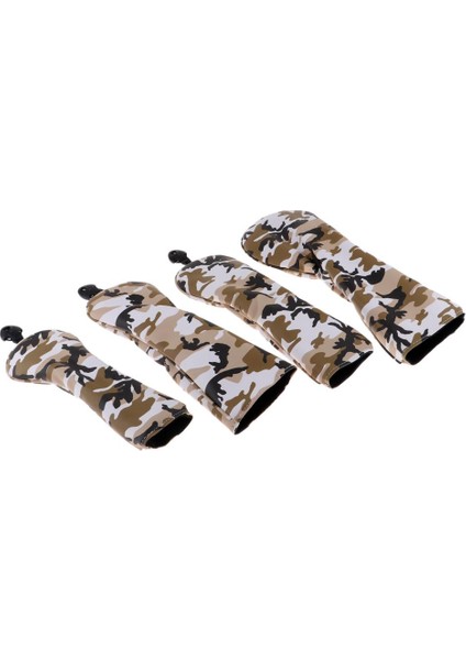 4 Golf Kulübü Kafa Kapakları, Iletken Kapakları, Camo Kahverengi Kafa Kapakları (Yurt Dışından)
