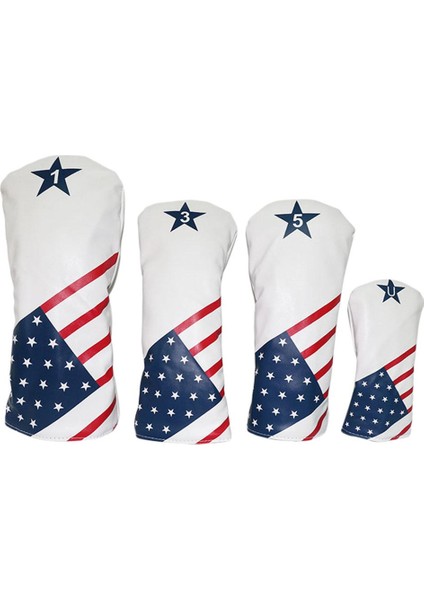 4 Adet Golf Ahşap Kafa Kapak Kaymaz Fairway 400CC Woods Sürücü Kulübü Headcover (Yurt Dışından) fiyatları