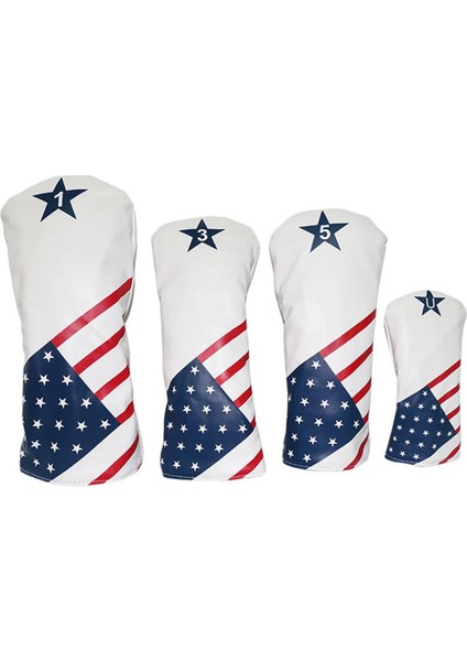 4 Adet Golf Ahşap Kafa Kapak Kaymaz Fairway 400CC Woods Sürücü Kulübü Headcover (Yurt Dışından) fırsatları