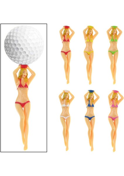 6 Adet Golf Tees Komik Golf Tees Kadınlar Için Bikini Golf Tees (Yurt Dışından) modelleri