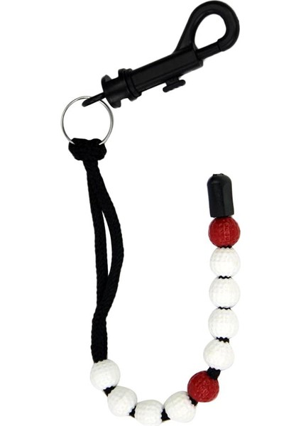 Golf Stroke Putt Ball Boncuk Skorlama Skoru Sayacı Keeper W / Klip Club Beyaz Beyaz ve Kırmızı (Yurt Dışından)