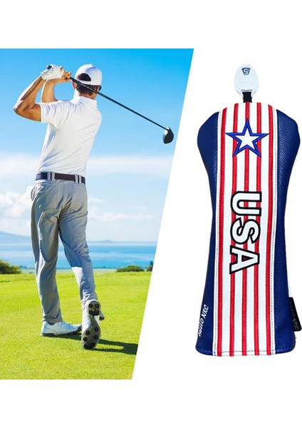 Pu Golf Ahşap Headcover Golf Kulübü Başkanı Golfçü Hediye Fairway Için Numarası Etiketi Ile (Yurt Dışından) indirimleri