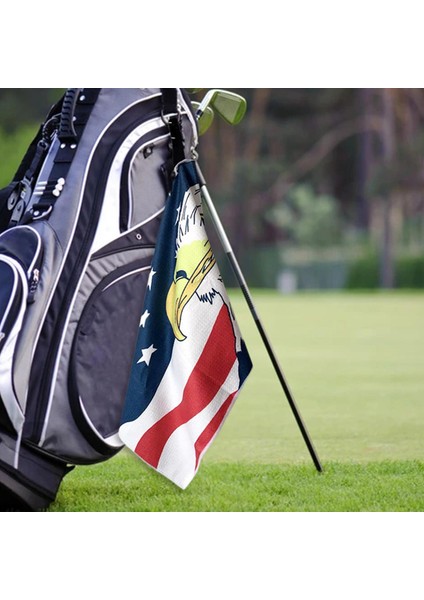 Golf Havlusu Mikrofiber Örgü Desen Klip Kulübü Temizleme Aracı Hızlı Kuru Abd Kartal (Yurt Dışından) fırsatları