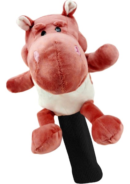 Golf Kulübü Headcover Ahşap Sürücü Kafası Kapak Koruyucu Kollu Kırmızı Hipopopotamus (Yurt Dışından)