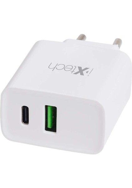 IX-CC011 Type -C USB Çift Çıkışlı 20W Güç Adaptörü