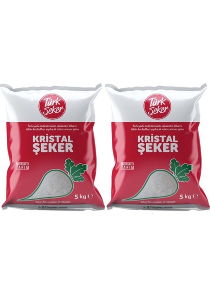Kristal Toz Şeker 10 kg (2x5 Kg)