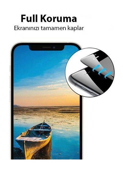 Polham Apple iPhone 13 Pro Max 9d Full Kaplama Kırılmaz Ekran Koruyucu, Kabarcık Bırakmaz Teknoloji