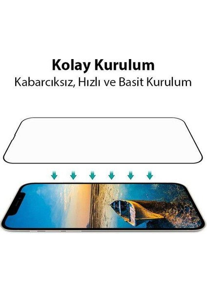 Polham Apple iPhone 13 Pro Max 9d Full Kaplama Kırılmaz Ekran Koruyucu, Kabarcık Bırakmaz Teknoloji