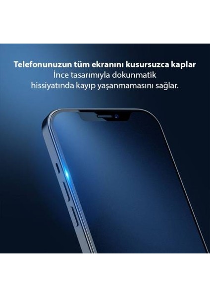 Polham Apple iPhone 12,12 Pro 9d Ekran Koruyucu, Tempered Full Kaplama Kırılmaz Koruyucu