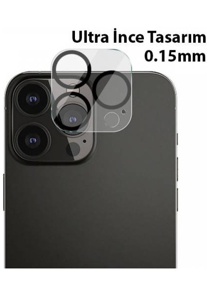 Polham Apple iPhone 13 Pro, 13 Pro Max 0.15MM Arka Kamera Koruyucu Full Kaplama Kırılmaz, Çizik Önleyici