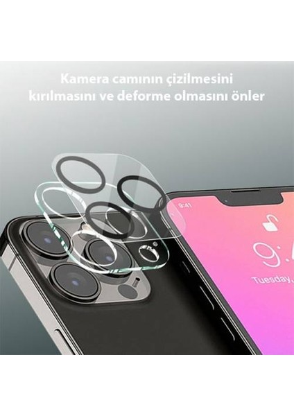 Polham Apple iPhone 13 Pro, 13 Pro Max 0.15MM Arka Kamera Koruyucu Full Kaplama Kırılmaz, Çizik Önleyici