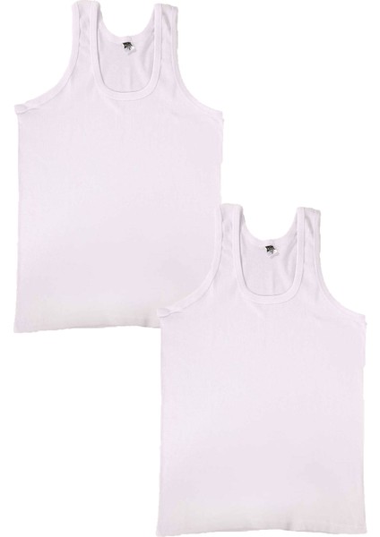 Tutku 2'li Ribana Erkek Atlet - Beyaz