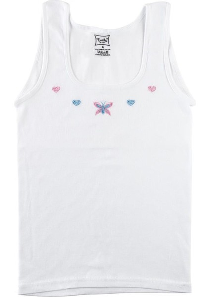 Tutku 6'lı Kız Çocuk Geniş Askı Ribana Atlet