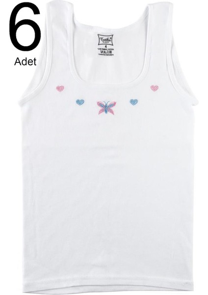 Tutku 6'lı Kız Çocuk Geniş Askı Ribana Atlet fiyatları