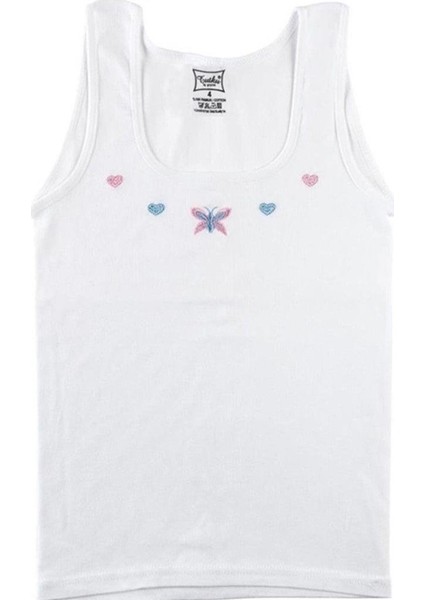 Tutku 6'lı Kız Çocuk Geniş Askı Ribana Atlet modelleri