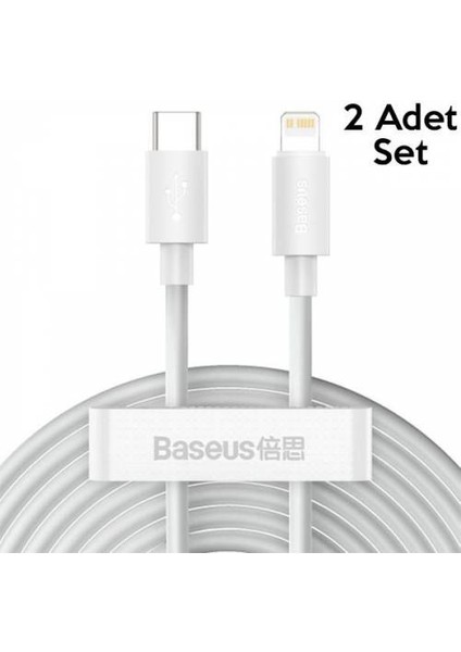1.5mt 2 Adet 20W Pd Lightning Apple iPhone Uyumlu 12,11,xs,xr Usb-C To Lightning Şarj Kablosu 2 Adet Set