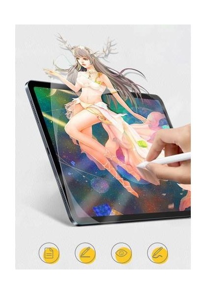 iPad Pro 12.9 Inch 2021 Paper Like Ekran Koruyucu Film Darbe Emici Pet, Mat Ekran Koruyucu