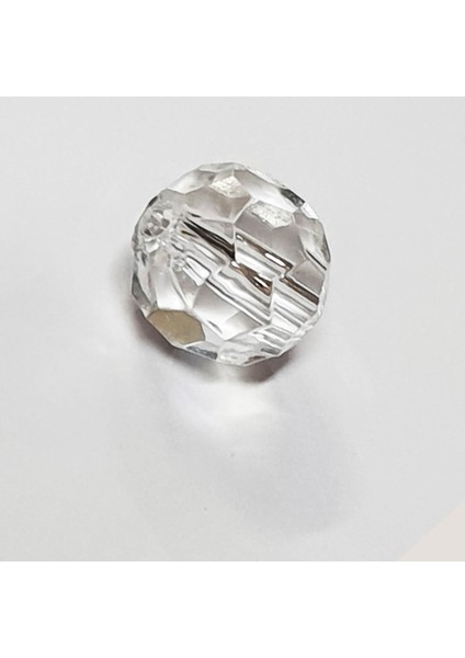 Kristal Boncuk Şeffaf Plastik 12MM Yuvarlak - 25 Adet