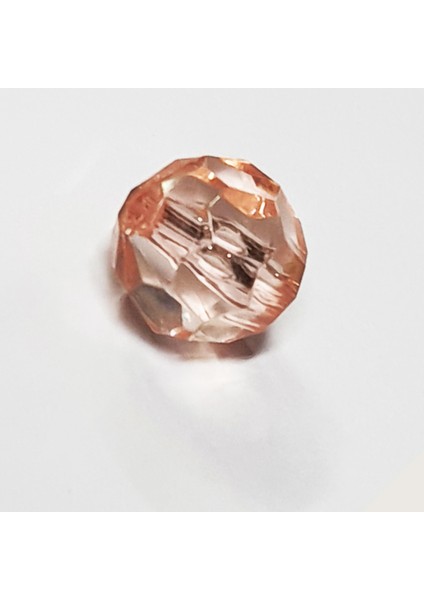 Kristal Boncuk Şeffaf Plastik Pembe Renkli 15MM Yuvarlak -20 Adet