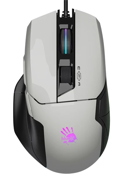 Bloody W70 Max P.beyaz 10K Cpi Opt Rgb-Uc3&4 Aktif Gaming Mouse