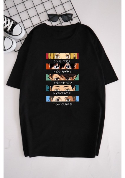 Unisex Anime Modası Baskılı Tshirt