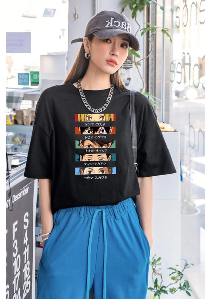 Unisex Anime Modası Baskılı Tshirt