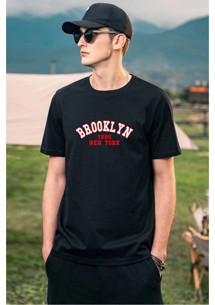 Unisex Brooklyn Baskılı Tshirt