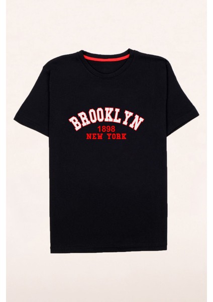 Unisex Brooklyn Baskılı Tshirt