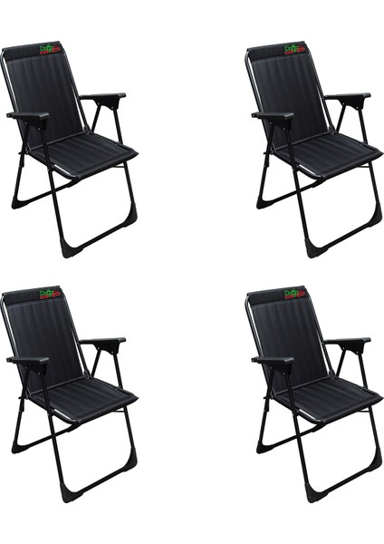 Dogahomes Lüks Katlanır Kamp,plaj,piknik Sandalyesi 4 Adet
