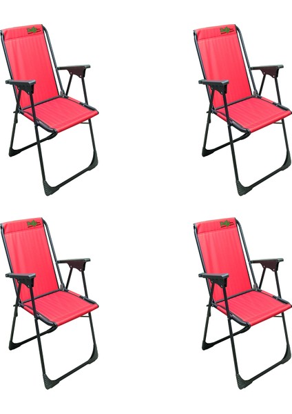 Dogahomes Lüks Katlanır Kamp,plaj,piknik Sandalyesi 4 Adet