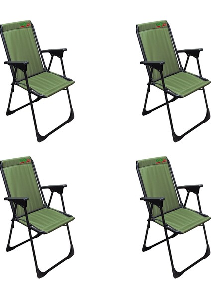 Dogahomes Lüks Katlanır Kamp,plaj,piknik Sandalyesi 4 Adet