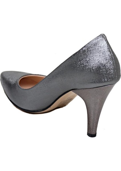 Çanta Platin Kadın Topuklu Stiletto Ayakkabı 360.501