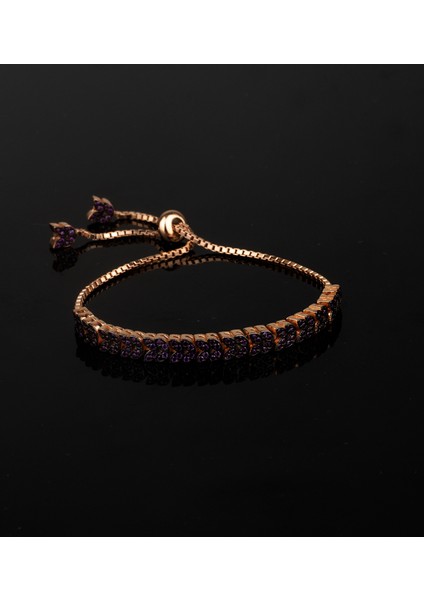 925 Ayar Gümüş Ametist Taş Mekik Su Yolu Bileklik fiyatları