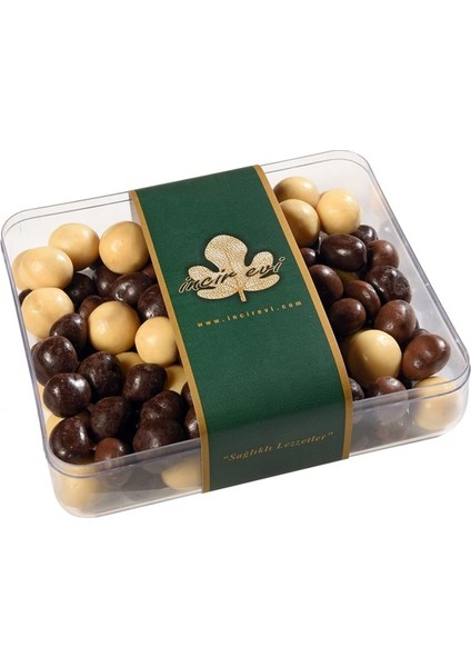 Karışık Çikolatalı Incirli Special Draje 300 gr Pleksi Kutu