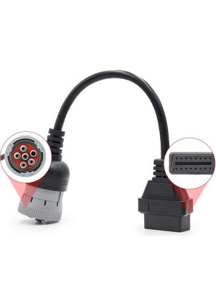 Deutsch Cummins J1708 6 16 Pin Obd2 Dönüştürücü Kablo Soketi