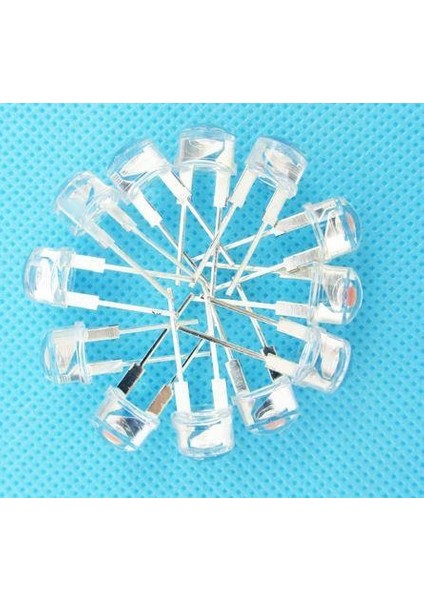 Led Şeffaf Ultra Parlak Hasır Şapka Geniş Açı Işık 8 mm 10 Adet fiyatları