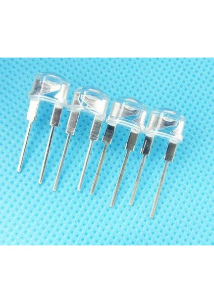 Led Şeffaf Ultra Parlak Hasır Şapka Geniş Açı Işık 8 mm 10 Adet modelleri